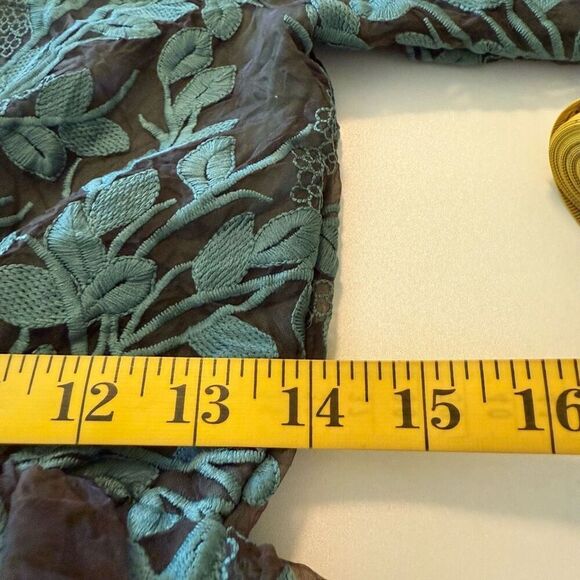 Jessakae Eve Wintergreen Embroidered Dress Sz XS Old Money, Elegant, Cocktail - Picture 11 of 14